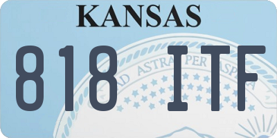 KS license plate 818ITF