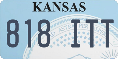 KS license plate 818ITT