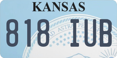 KS license plate 818IUB