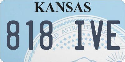 KS license plate 818IVE