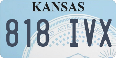 KS license plate 818IVX
