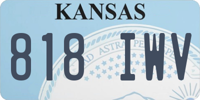 KS license plate 818IWV
