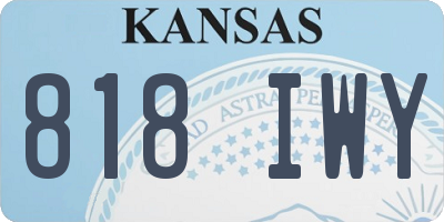 KS license plate 818IWY