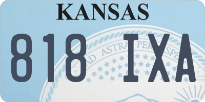 KS license plate 818IXA