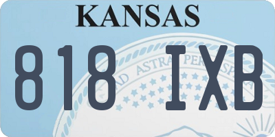 KS license plate 818IXB