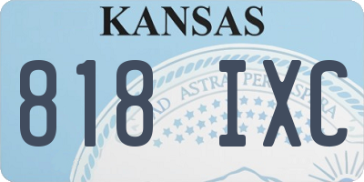 KS license plate 818IXC