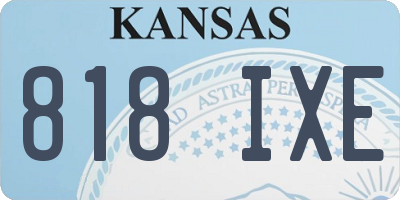 KS license plate 818IXE