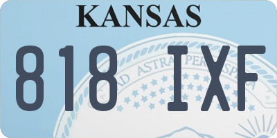 KS license plate 818IXF