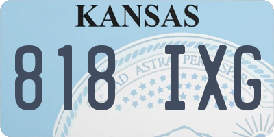 KS license plate 818IXG