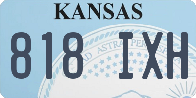 KS license plate 818IXH