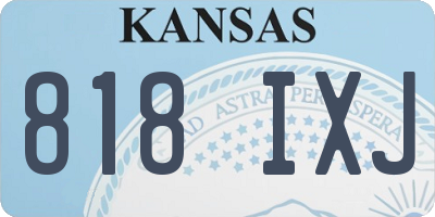 KS license plate 818IXJ