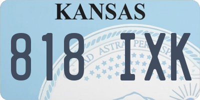 KS license plate 818IXK