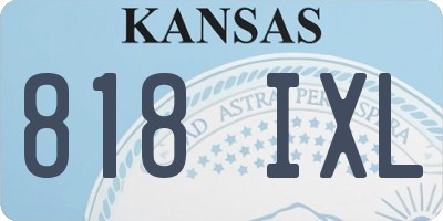 KS license plate 818IXL