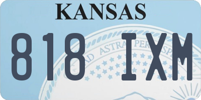 KS license plate 818IXM
