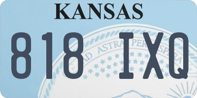 KS license plate 818IXQ