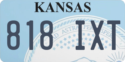 KS license plate 818IXT