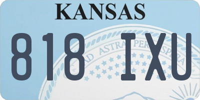 KS license plate 818IXU