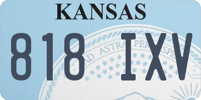KS license plate 818IXV