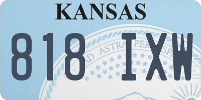KS license plate 818IXW