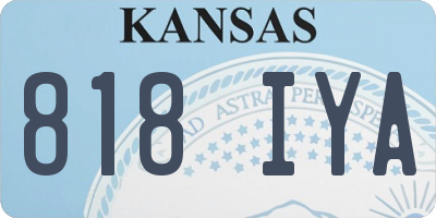 KS license plate 818IYA
