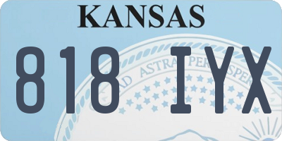 KS license plate 818IYX