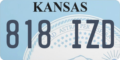 KS license plate 818IZD