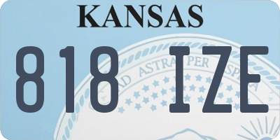 KS license plate 818IZE