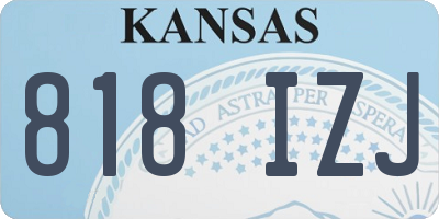 KS license plate 818IZJ
