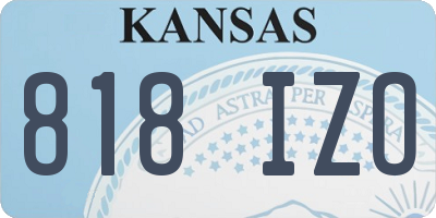 KS license plate 818IZO