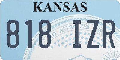 KS license plate 818IZR