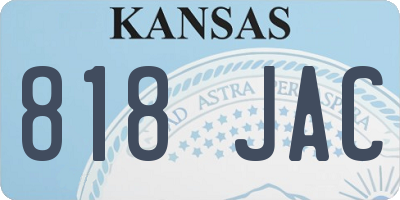 KS license plate 818JAC