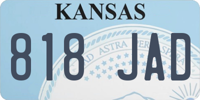 KS license plate 818JAD