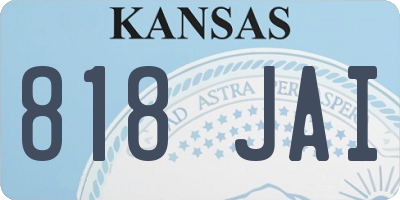 KS license plate 818JAI