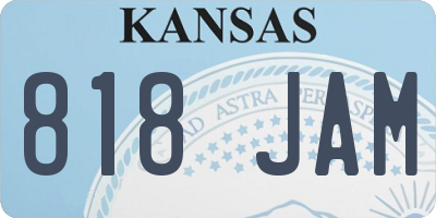 KS license plate 818JAM