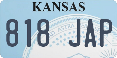 KS license plate 818JAP