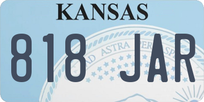 KS license plate 818JAR