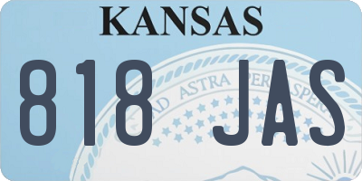 KS license plate 818JAS