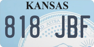 KS license plate 818JBF