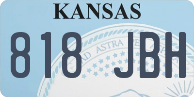 KS license plate 818JBH