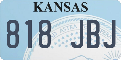 KS license plate 818JBJ