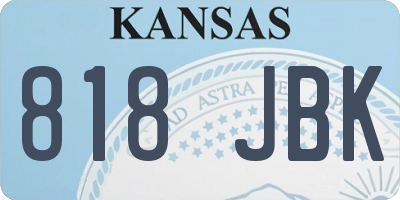 KS license plate 818JBK