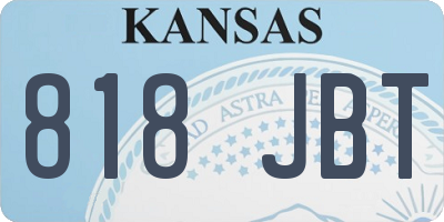 KS license plate 818JBT
