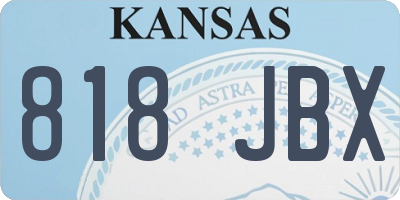 KS license plate 818JBX