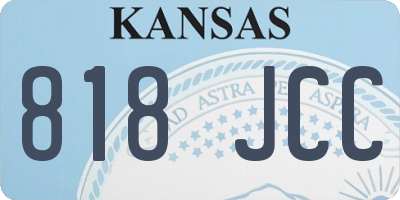 KS license plate 818JCC