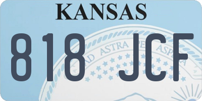 KS license plate 818JCF
