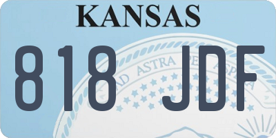 KS license plate 818JDF