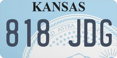 KS license plate 818JDG