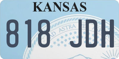 KS license plate 818JDH