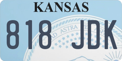 KS license plate 818JDK