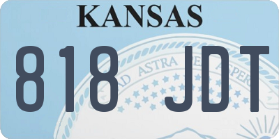 KS license plate 818JDT
